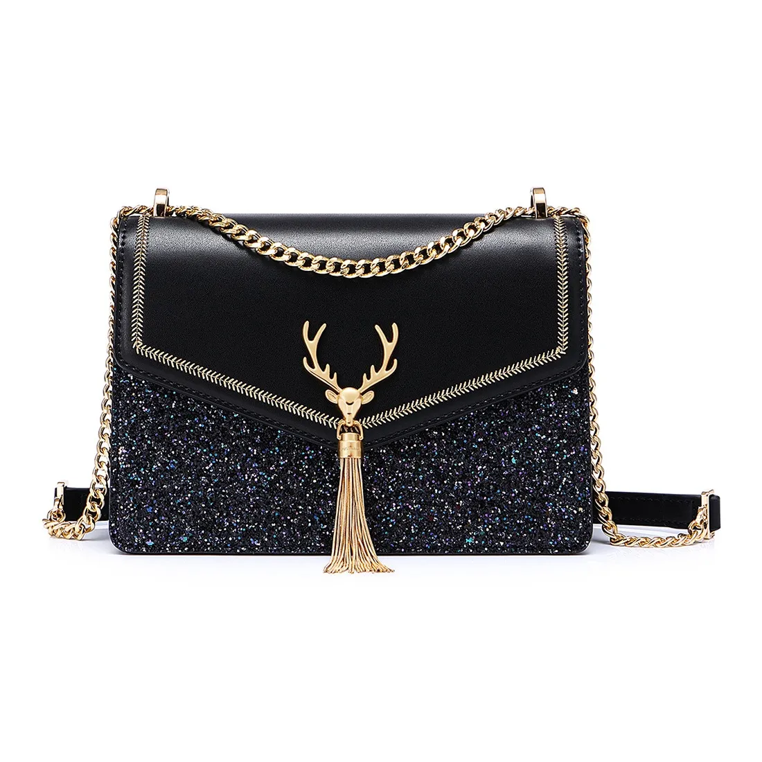 JUST STAR Синтетическая кожа Портативная Сумка через плечо Подмышечная Сумка на плечо Стандартная Женская Черная Белая Розовая