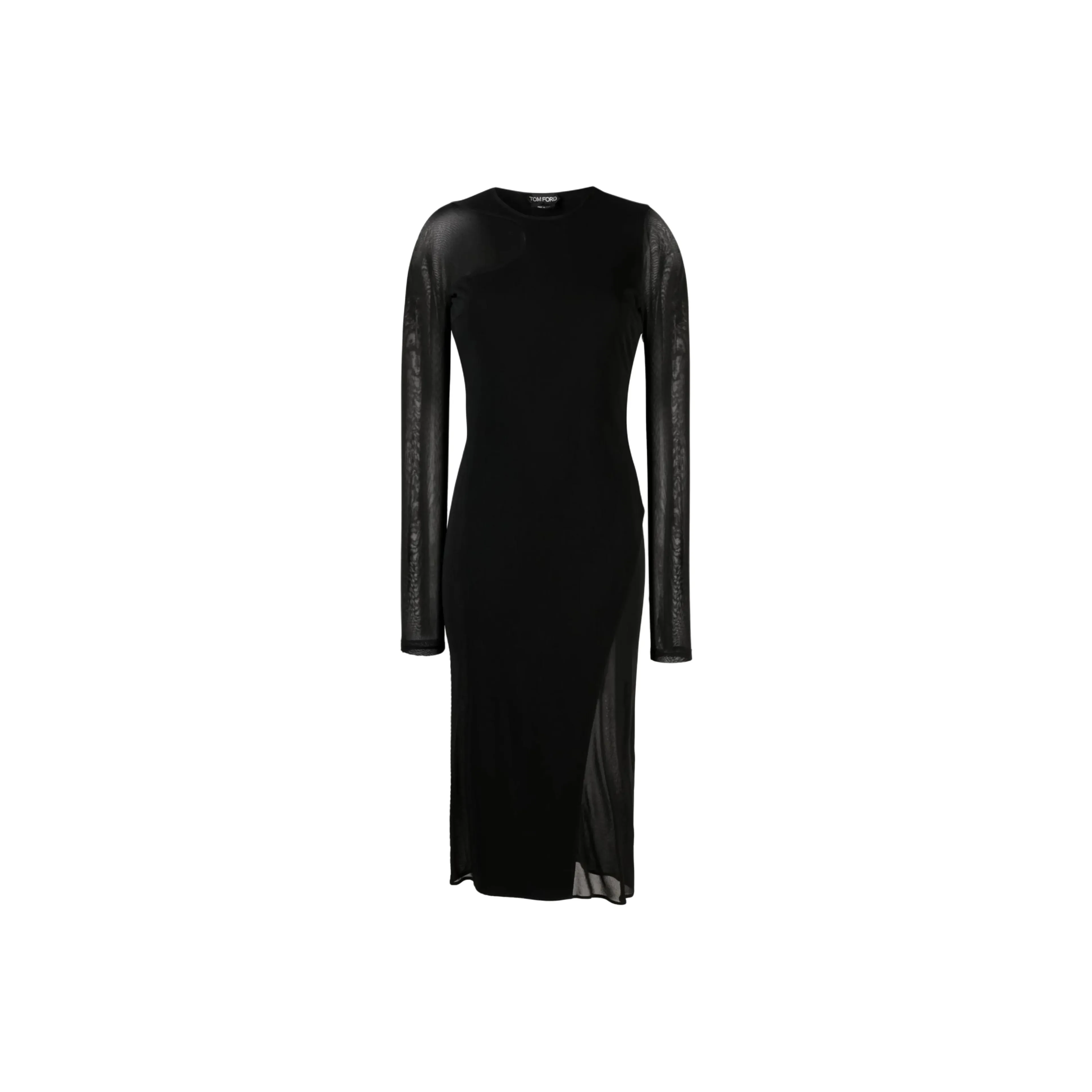 TOM FORD Semi sheer Panelled Midi Dress