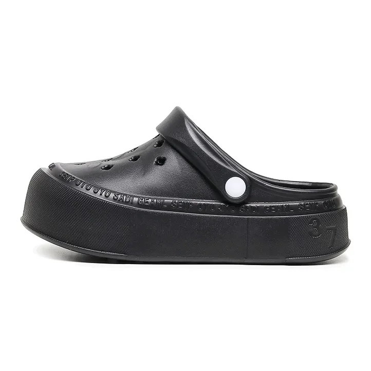 XGGC Summer Eva Closed Toe Mules Platform Height Increasing Squashy And Bouncy Feeling Slippers Soft Sole Casual Clogs