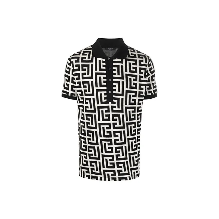 BALMAIN SS22 Polo Shirt Men's Black