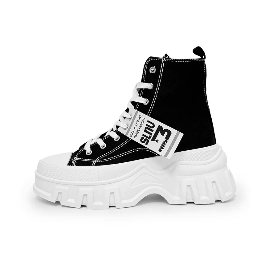 SLNU 3 Slip Resistant Abrasion Resistant Shock Absorbers High Топ Повседневная обувь Унисекс Черный