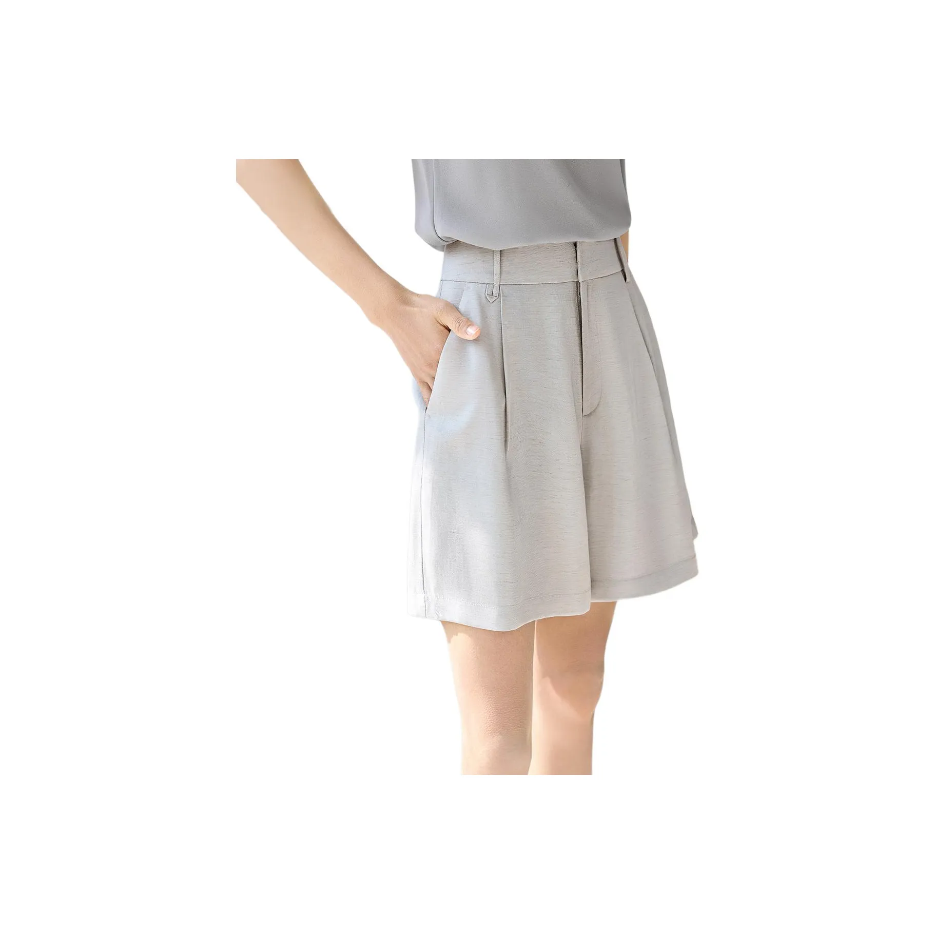 IHIMI Casual Shorts Women's Moon Gray