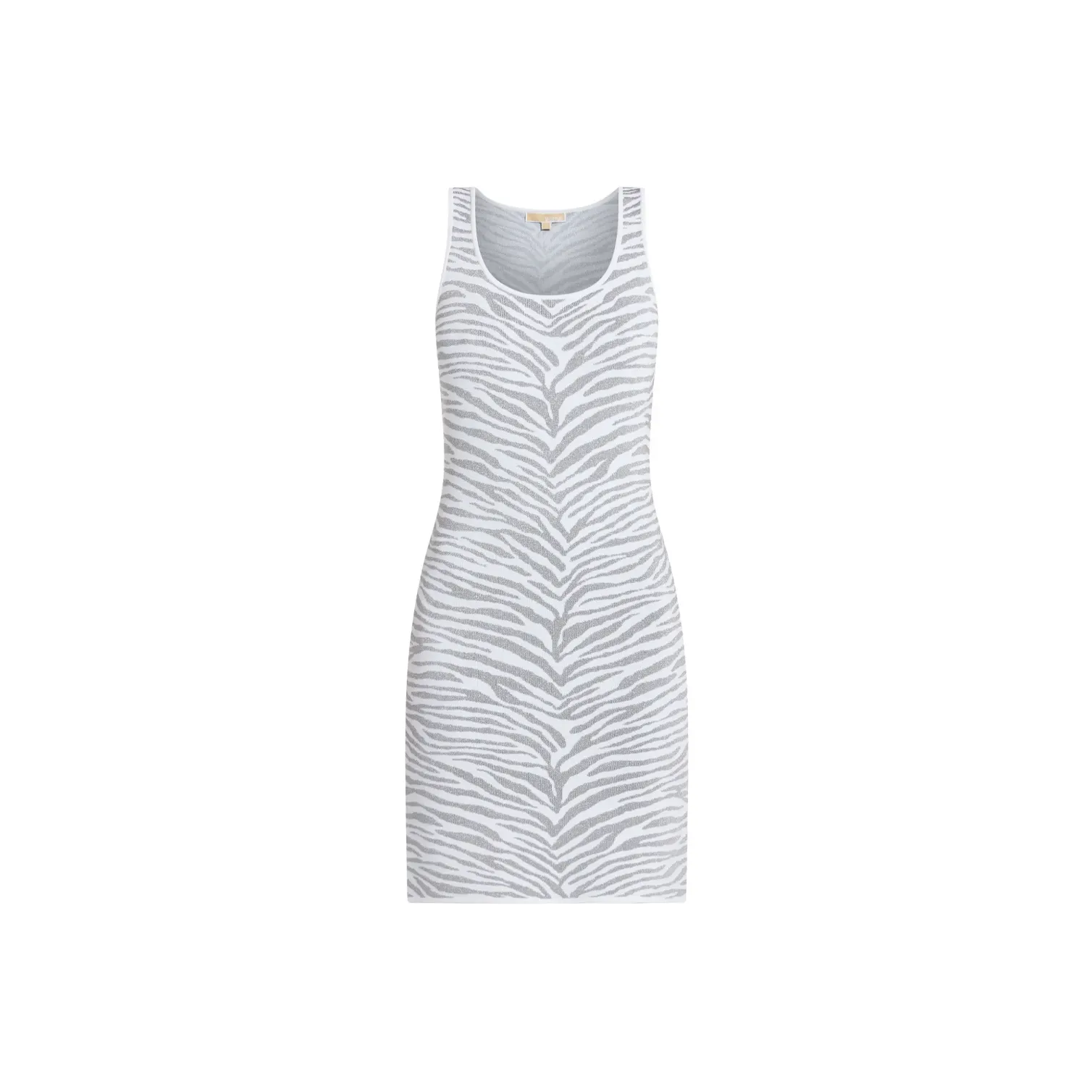MICHAEL KORS Metallic Zebra Jacquard Tank Dress