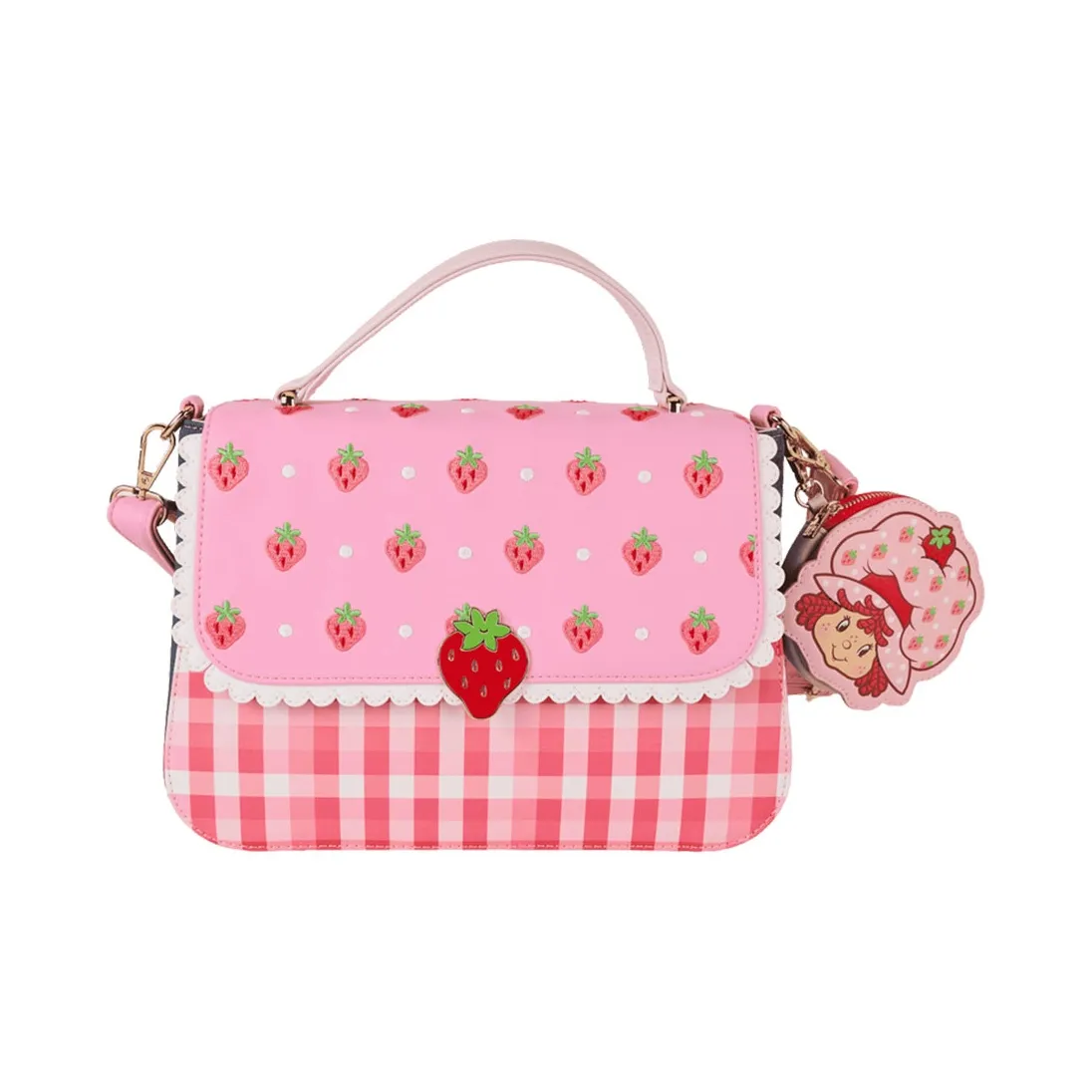 Loungefly Сумка через плечо из искусственной кожи женская розовая синяя с пэчворком