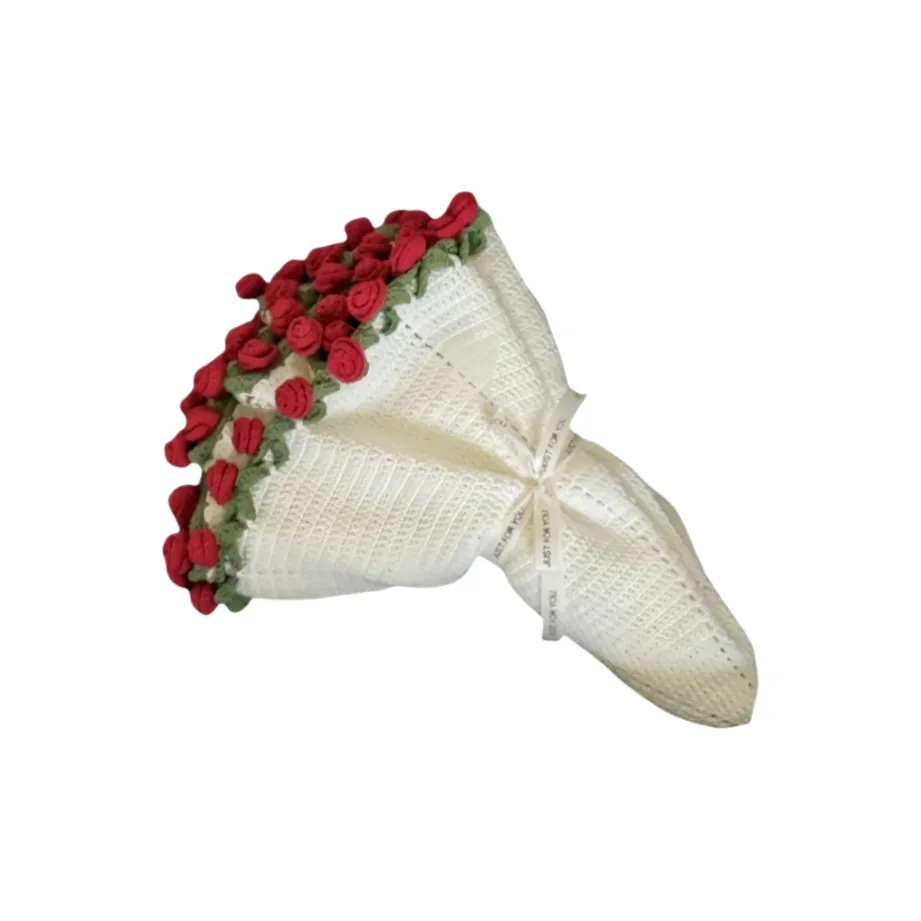 CHUNTUSHU Розовый Ландыш Одеяло Ручной Crochet Ткани вязаные Букет Цветочный Успокаивающий Companion Игрушки