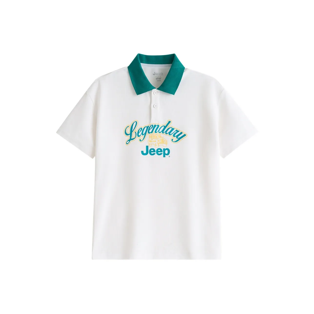 JEEP Женские Преппи стиль Поло Белый Подростки