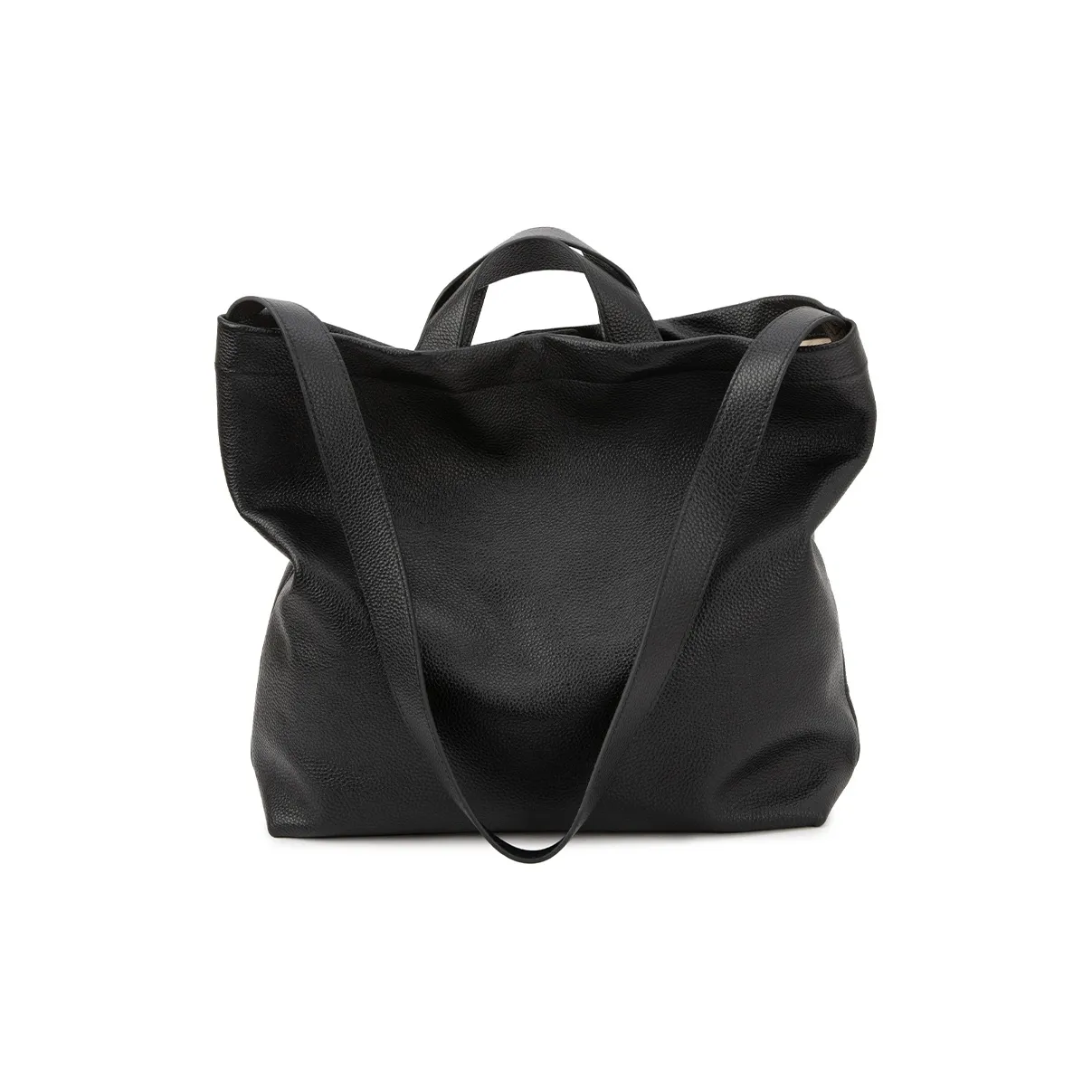 VENOF Коровья кожа Тоут Сумка на одно плечо Большая Женская Berth Черная