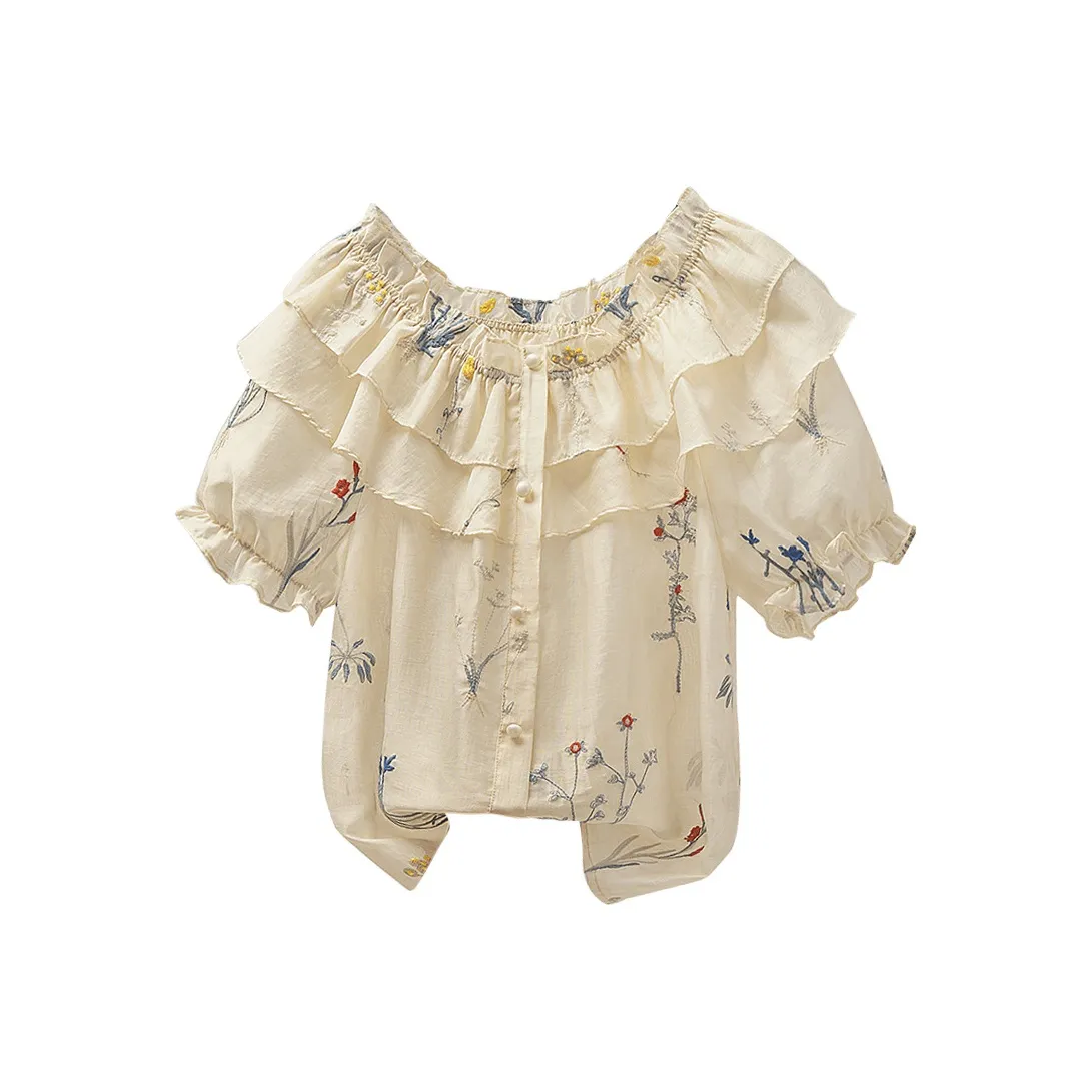 Cypress House Рубашка Женская Абрикосово-желтая