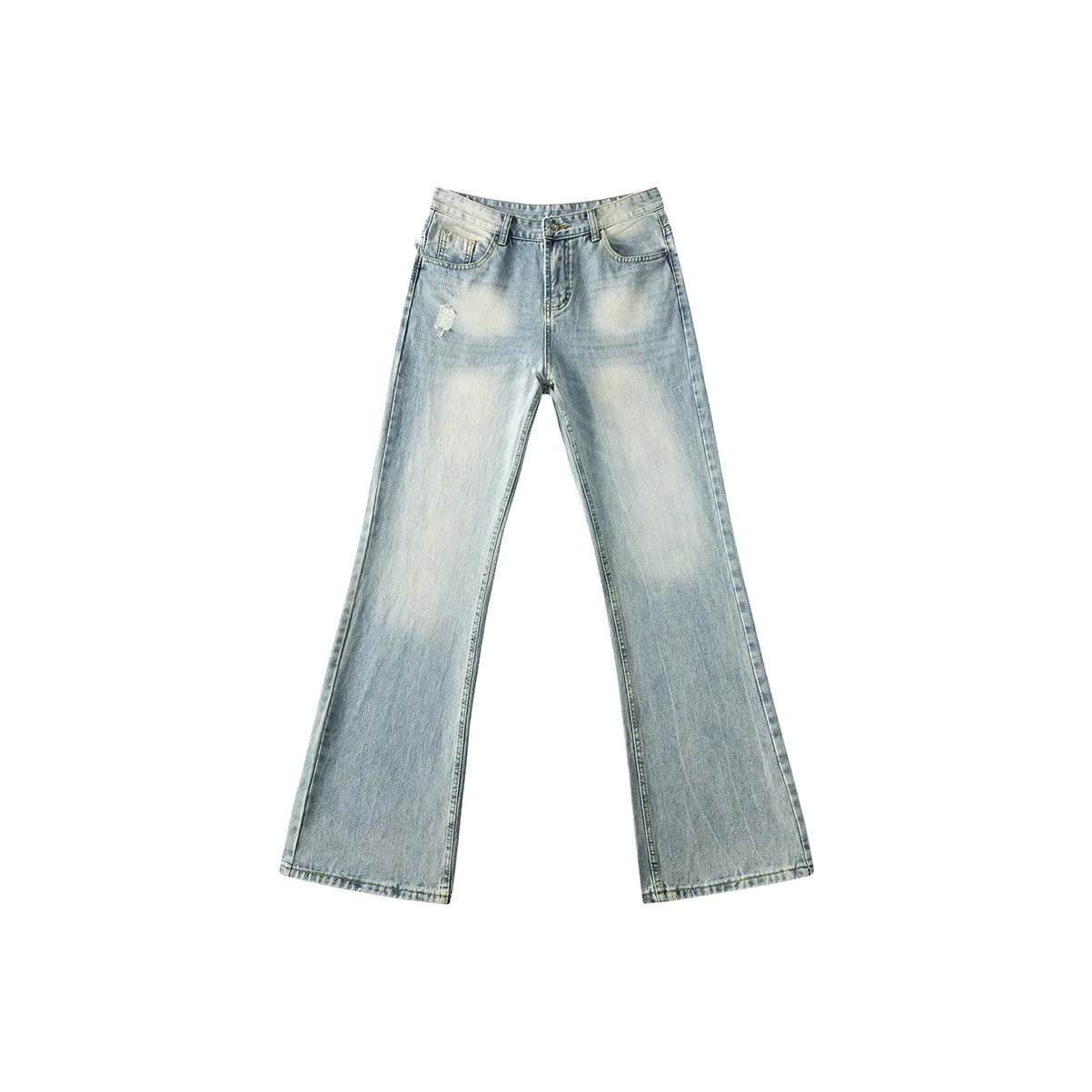 YICHEN 2021M Молния Кракелюр [Крем Оригинальный Корова] Унисекс Джинсы