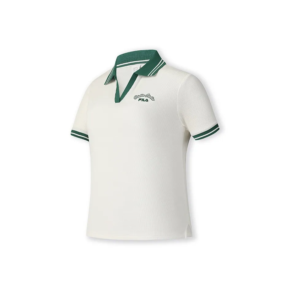 FILA Tennis Polo Shirts Women's Cloud White