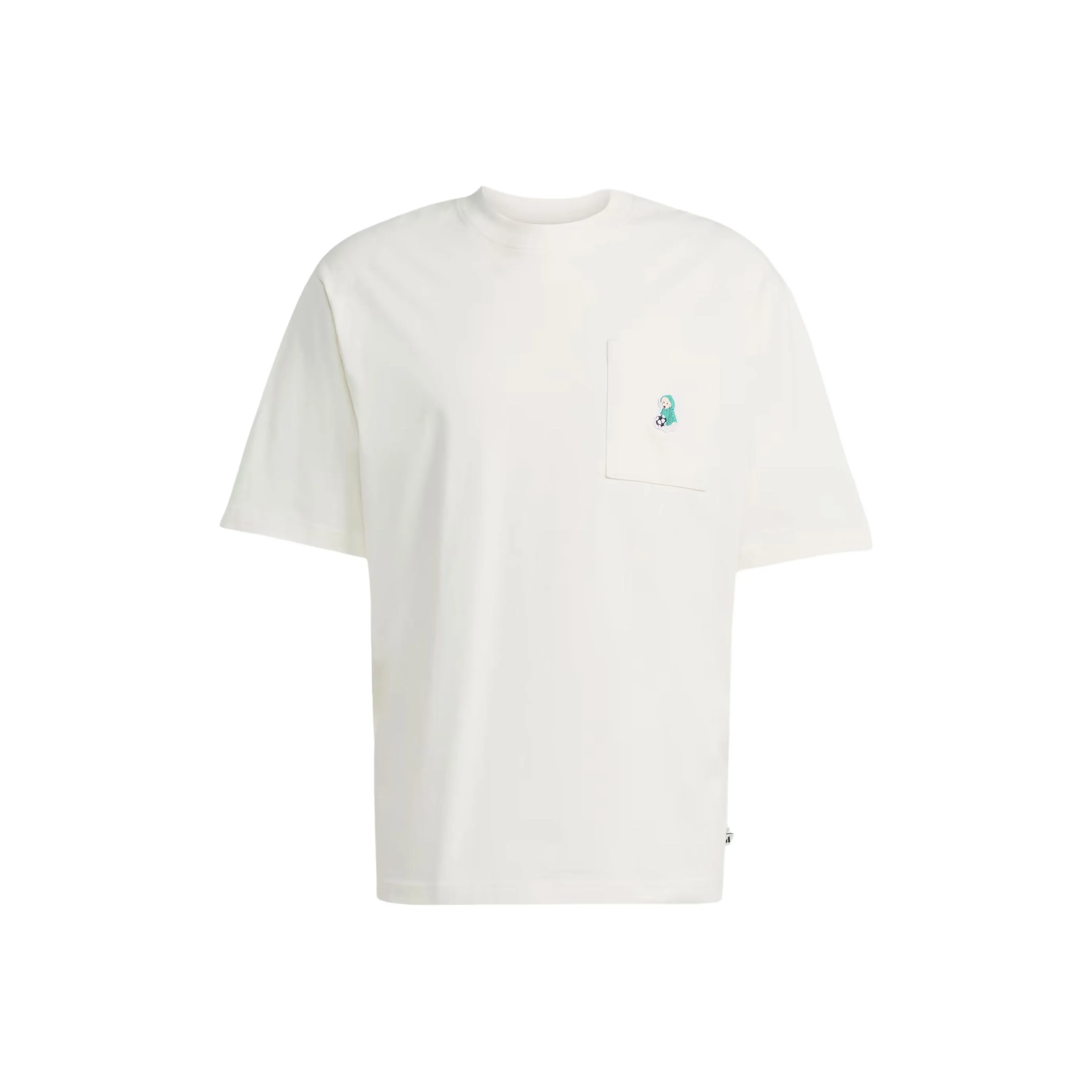 Adidas SS25 DOG Футбол Накладной карман Футболка Футболка Мужская Нефритовый Белый