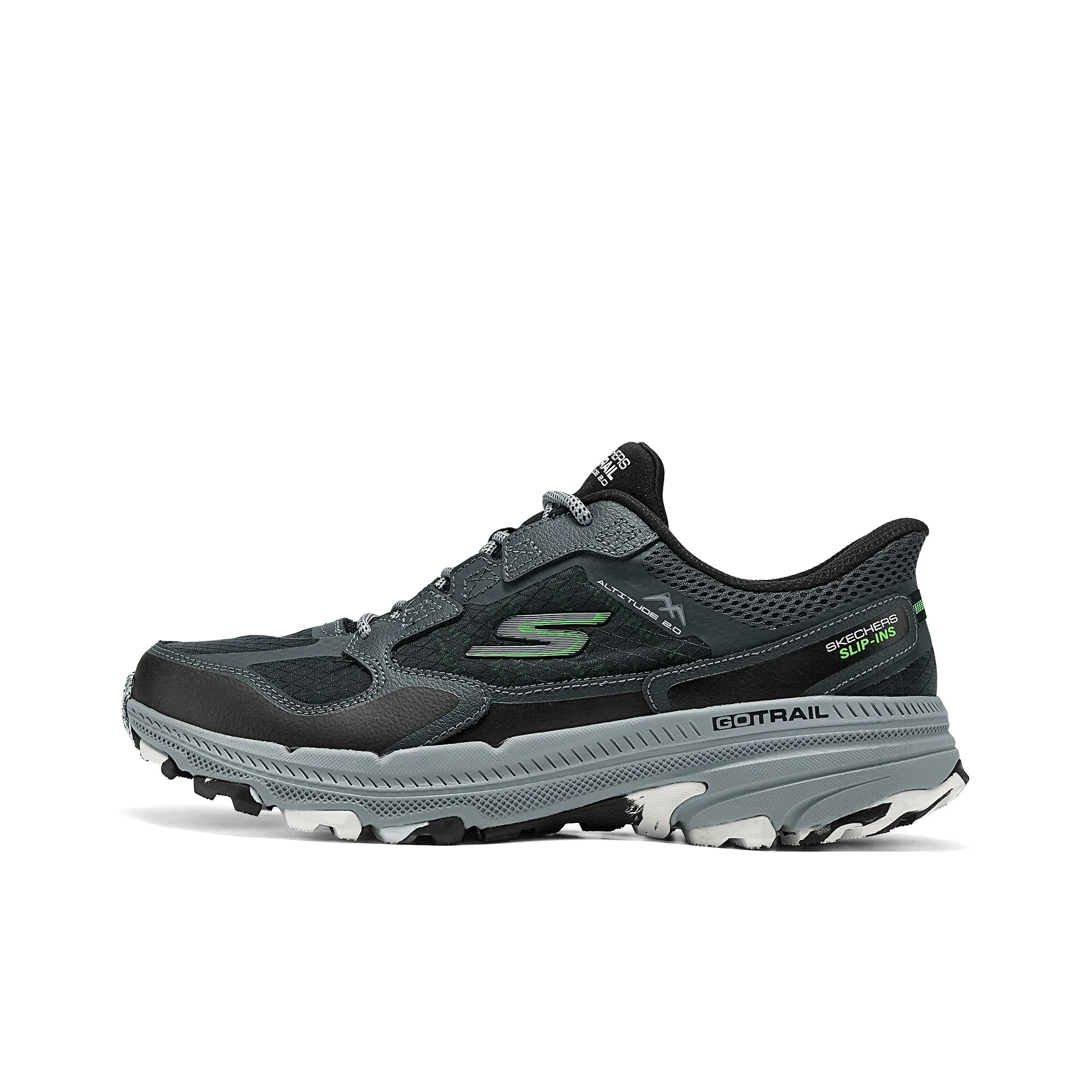 Skechers GO RUN Trail Altitude 2,0 Low Топ Беговые кроссовки Мужской Черный Серый