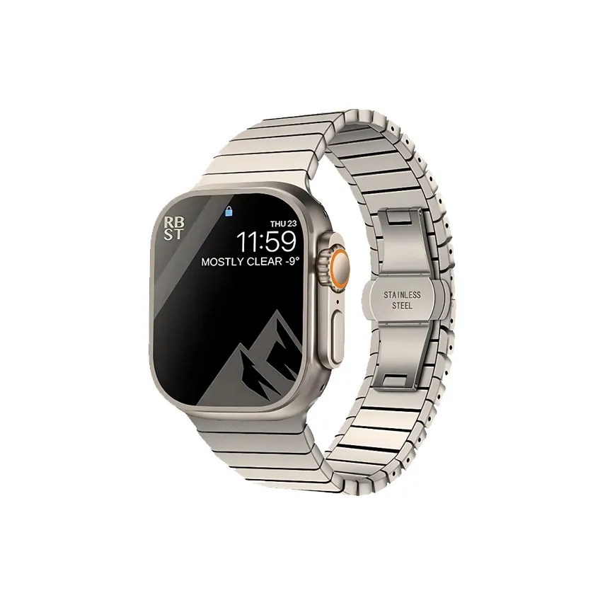 KVZUVUU Ремень Apple Совместимость MADE OF Стальной IwatchS11 S10 S9 S8 S7 SE Ultra2