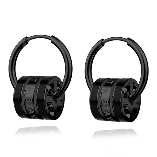 RAWNESS Титановые стальные серьги-гвоздики для мужчин