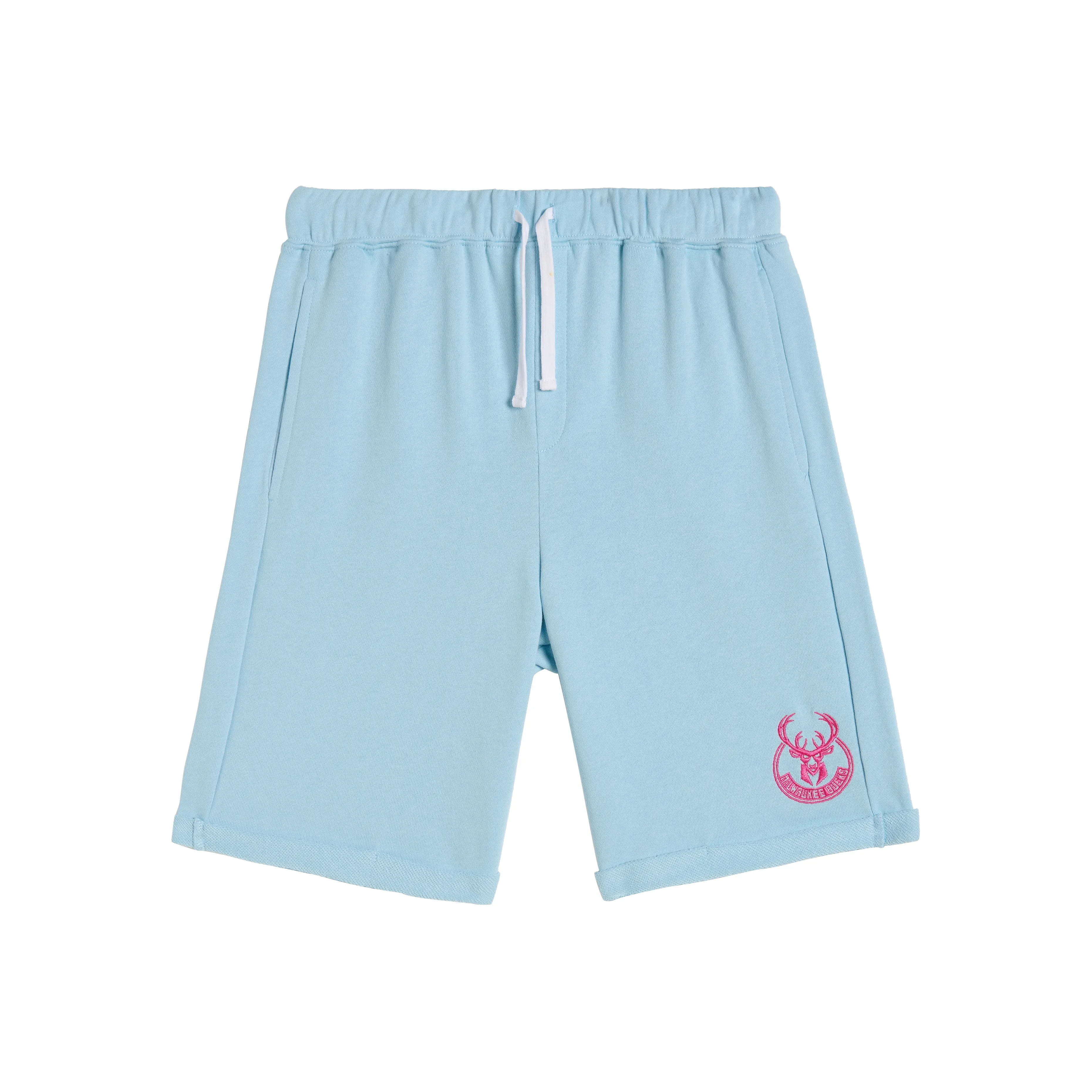 NBA Milwaukee Bucks SS25 Шорты Подростки Светло-Синий