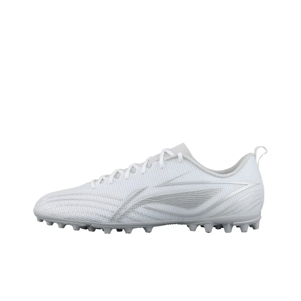 LiNing MG MULTI Ground Искусственный шип Резистентный к истиранию Футбольные бутсы Мужские Белый Серебряный