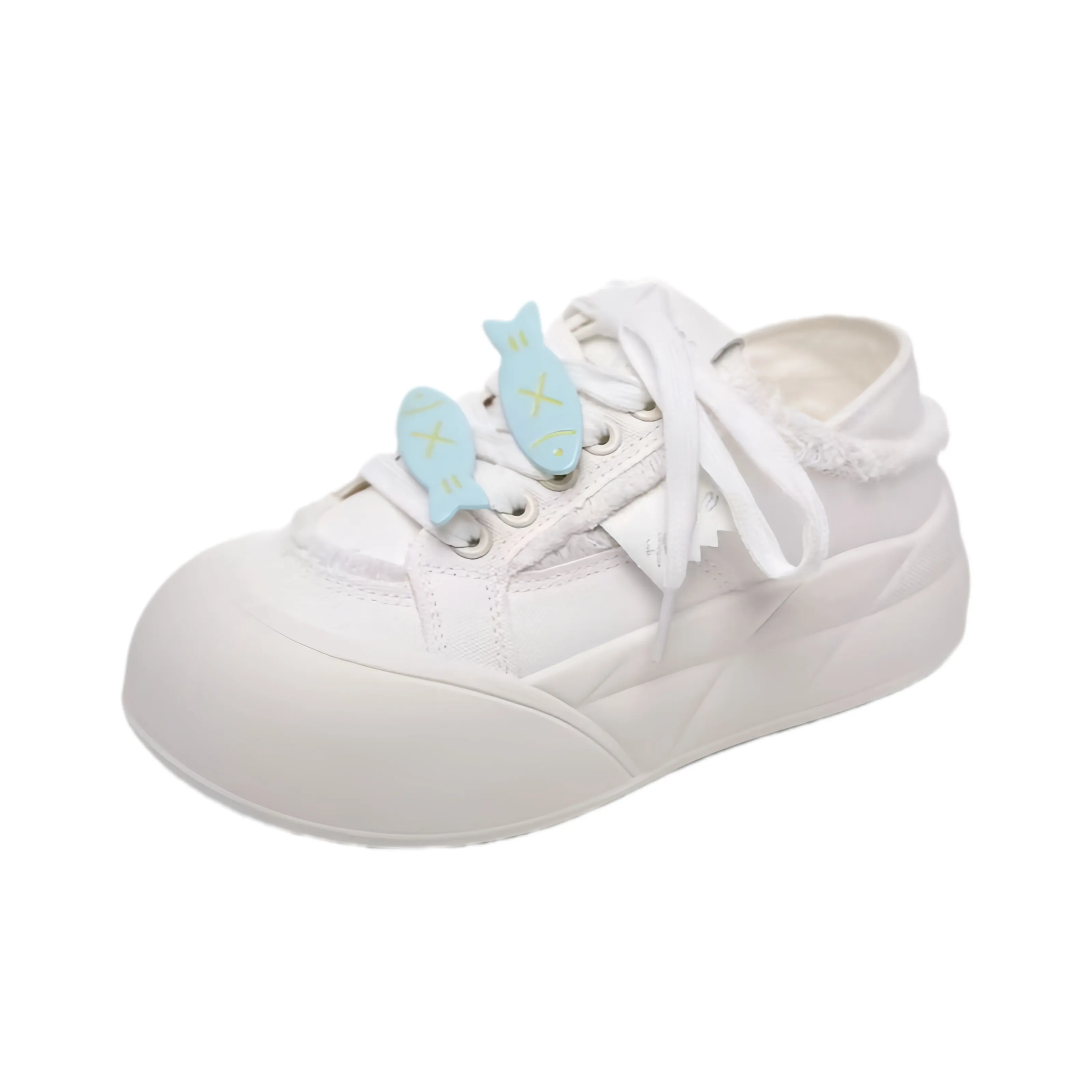 BINGO DUCK Slip-resistant Low Top Скейтборд Кроссовки Женские Белые