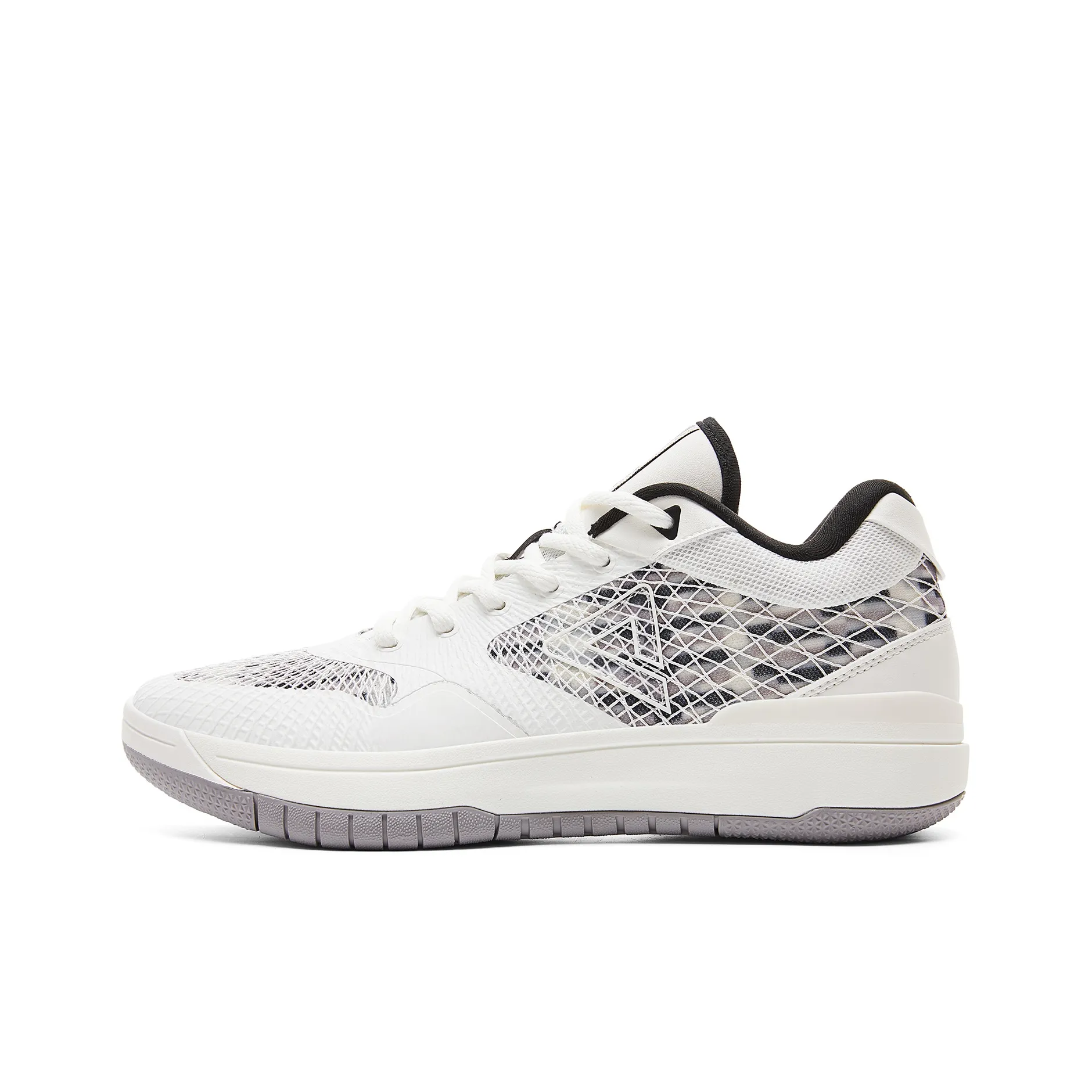 PEAK Slip-resistant Abrasion-resistant Rebound-resistant MID Топ Баскетбольные кроссовки Мужские Белый Серый Черный