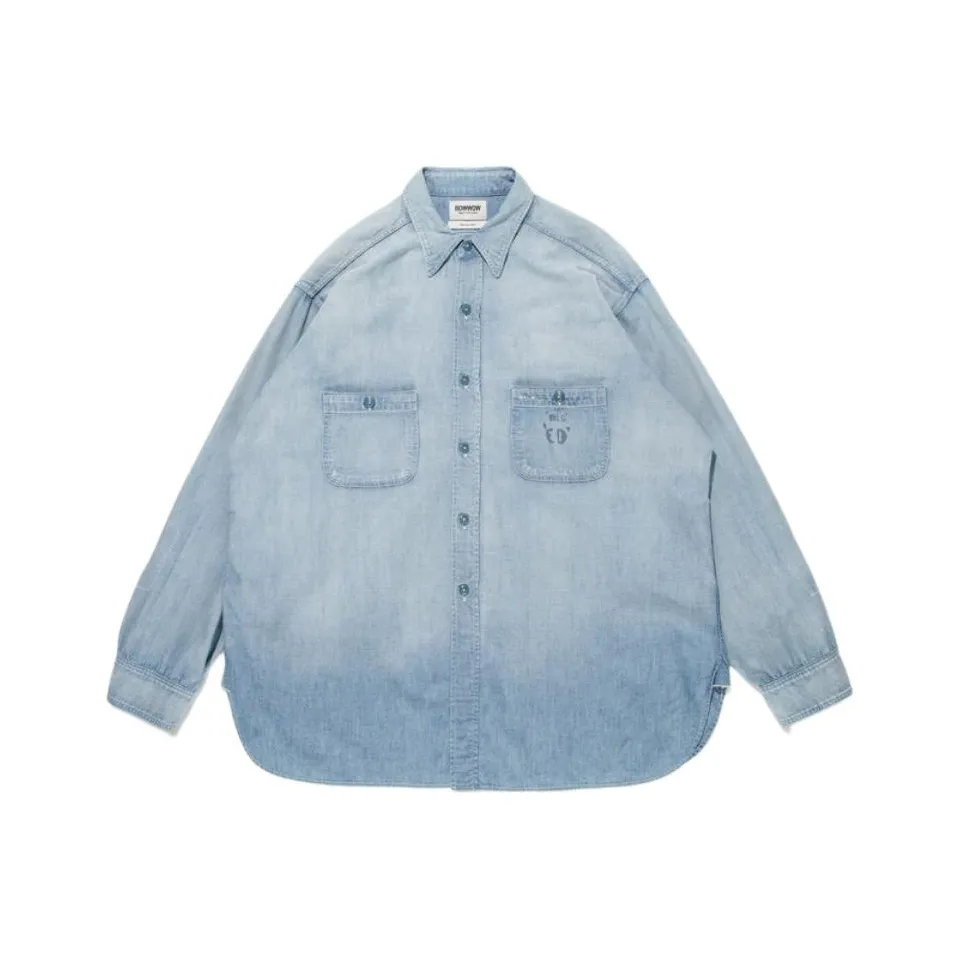 Bowwow SS25 USN sailors Шамбре Рубашки Рубашка Унисекс