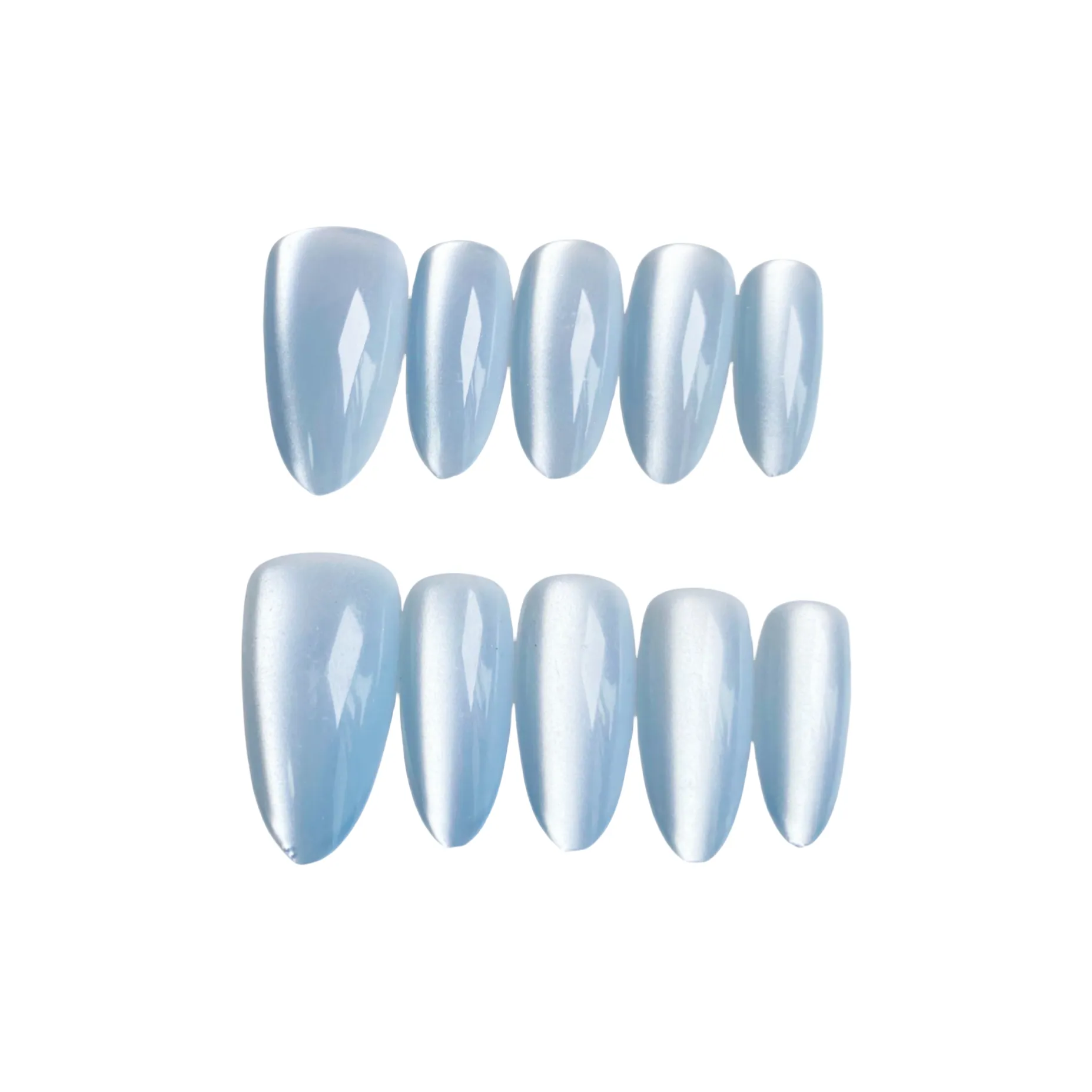 Gentle Welcome Телесный Кошачий глаз False Nail Миндально-розовый Прозрачный Однотонный