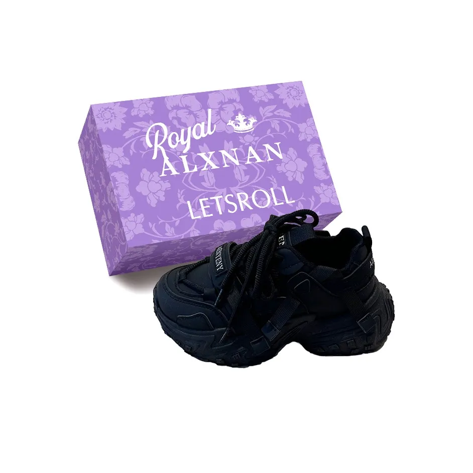 ALXNAN визуально увеличивает рост Низкие кеды с толстой подошвой Женская коробка