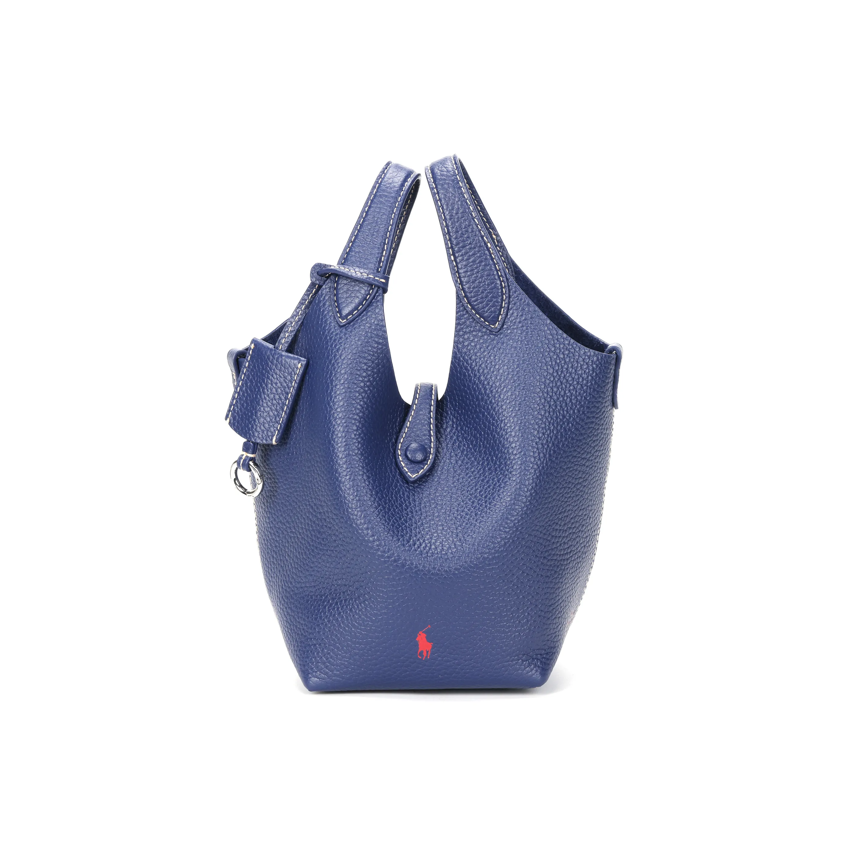 Polo Ralph Lauren Cow Leather Shoulder Bag, Crossbody Bag, Handbag Trumpets Women's Marine Blue