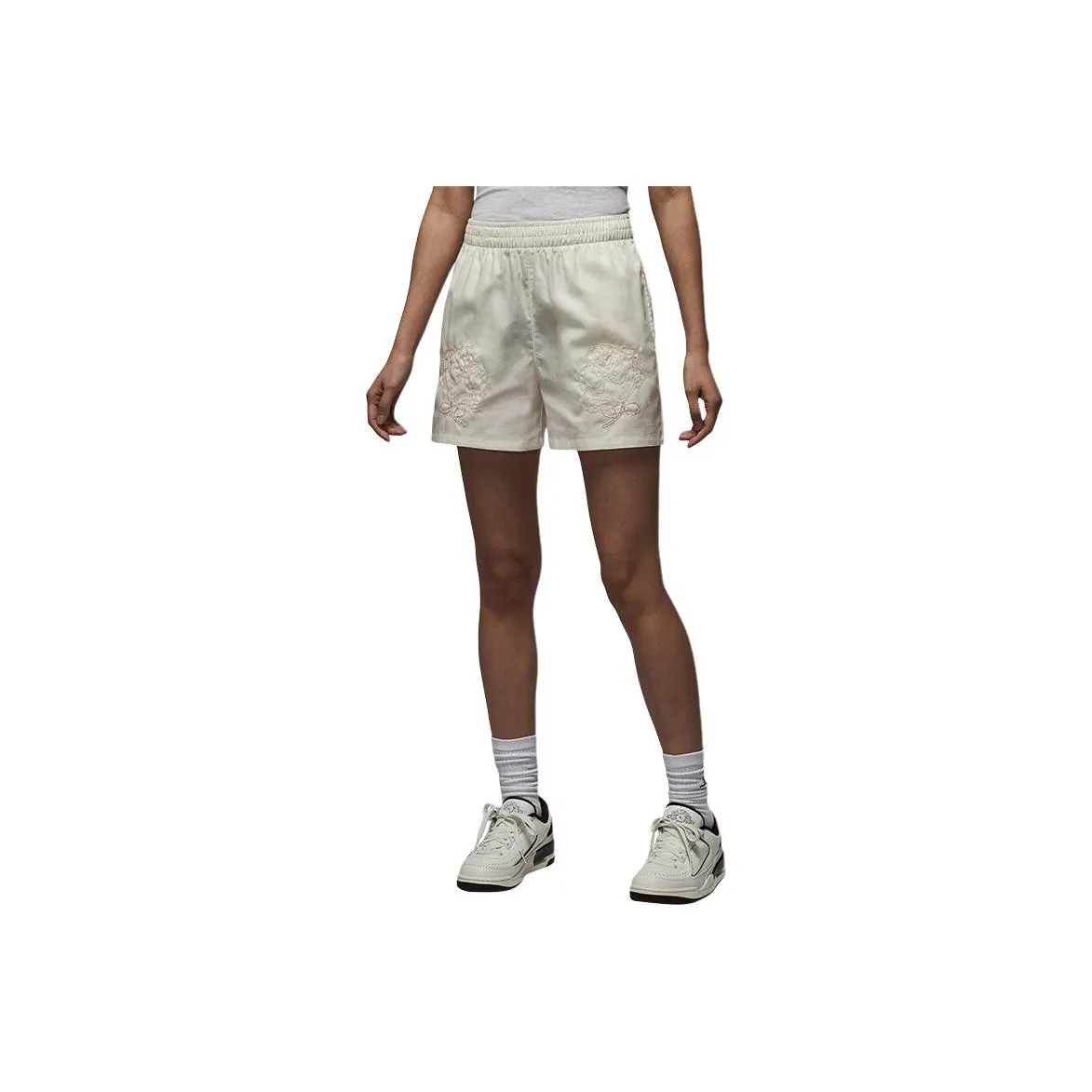 Джордан Повседневные шорты Женские Парусный белый