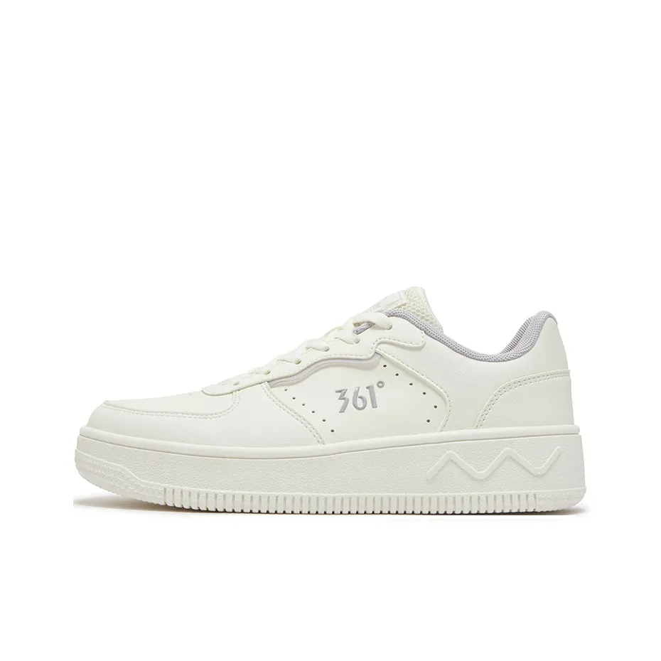 361° Air Force One Anti Slip Wear Resistant Low Top Skateboard Shoes Women's White Light Purple