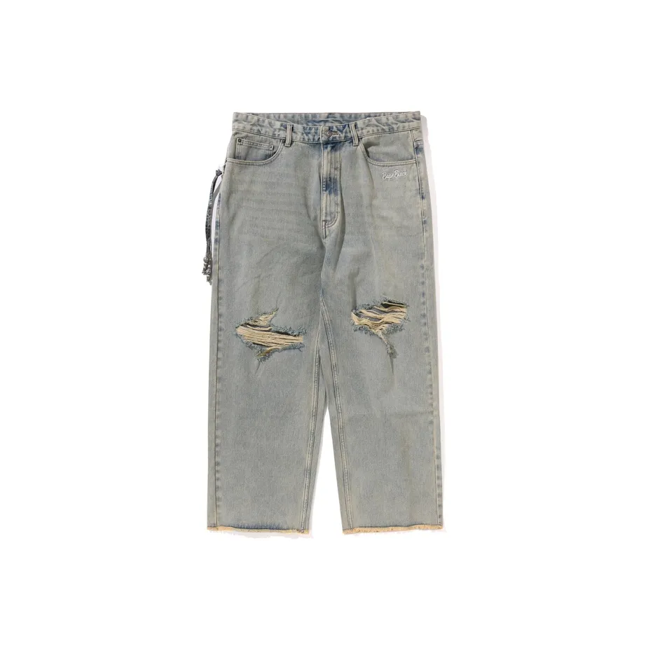 Bape Essential Paisley Trimmed Denim Pant