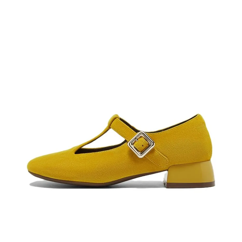 BASTO Квадратный каблук Mary Jane обувь 3 см женская