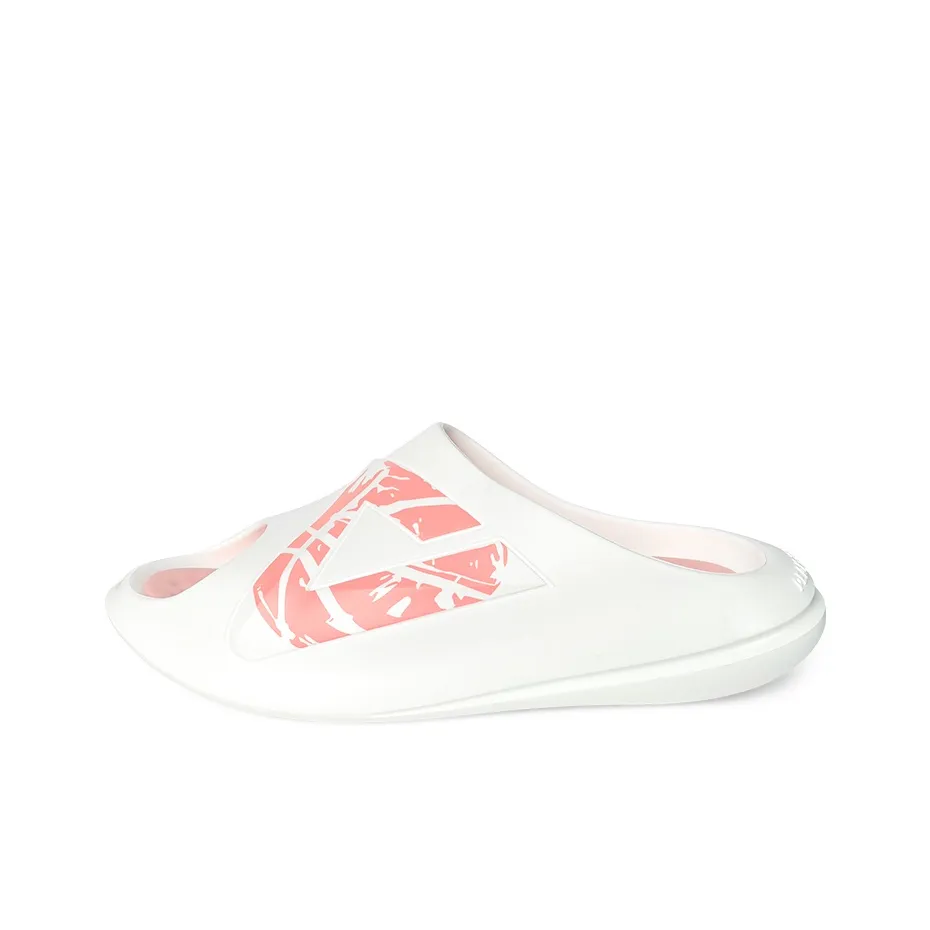 PEAK Very Small Fat Drag Slip Resistant Abrasion Resistant Cushioning Slide Slippers Unisex White Pink