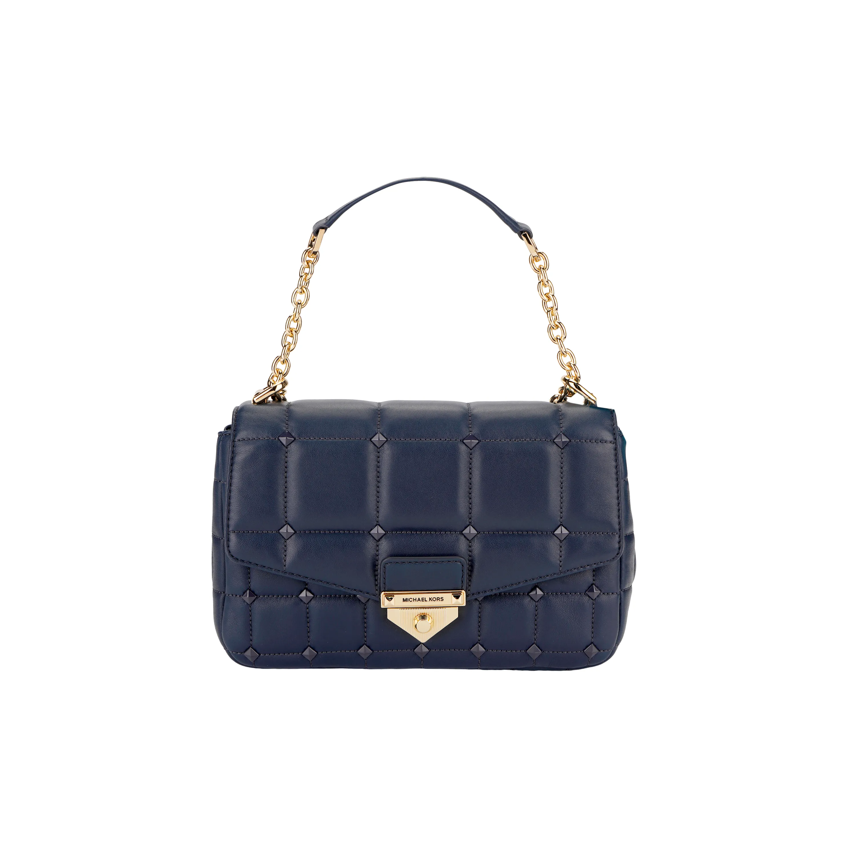 MICHAEL KORS Soho Lambskin Crossbody Bag Shoulder Bag Large Women's Dark Blue