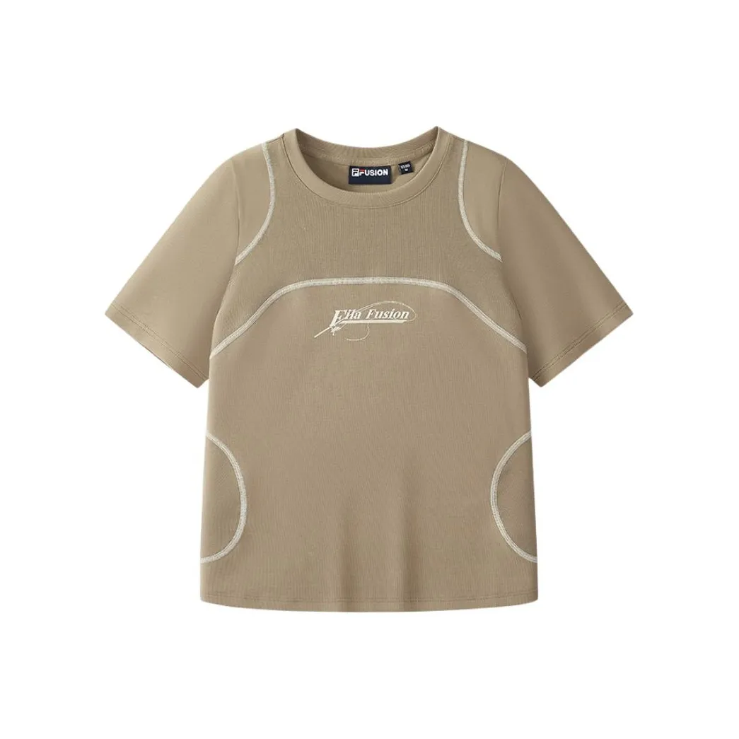 FILA FUSION URBAN TECH SS25 Regular T Shirt Women's Walnut Brown BN