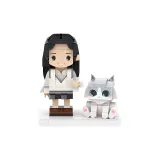 싱글 둥근 얼굴 + 고양이