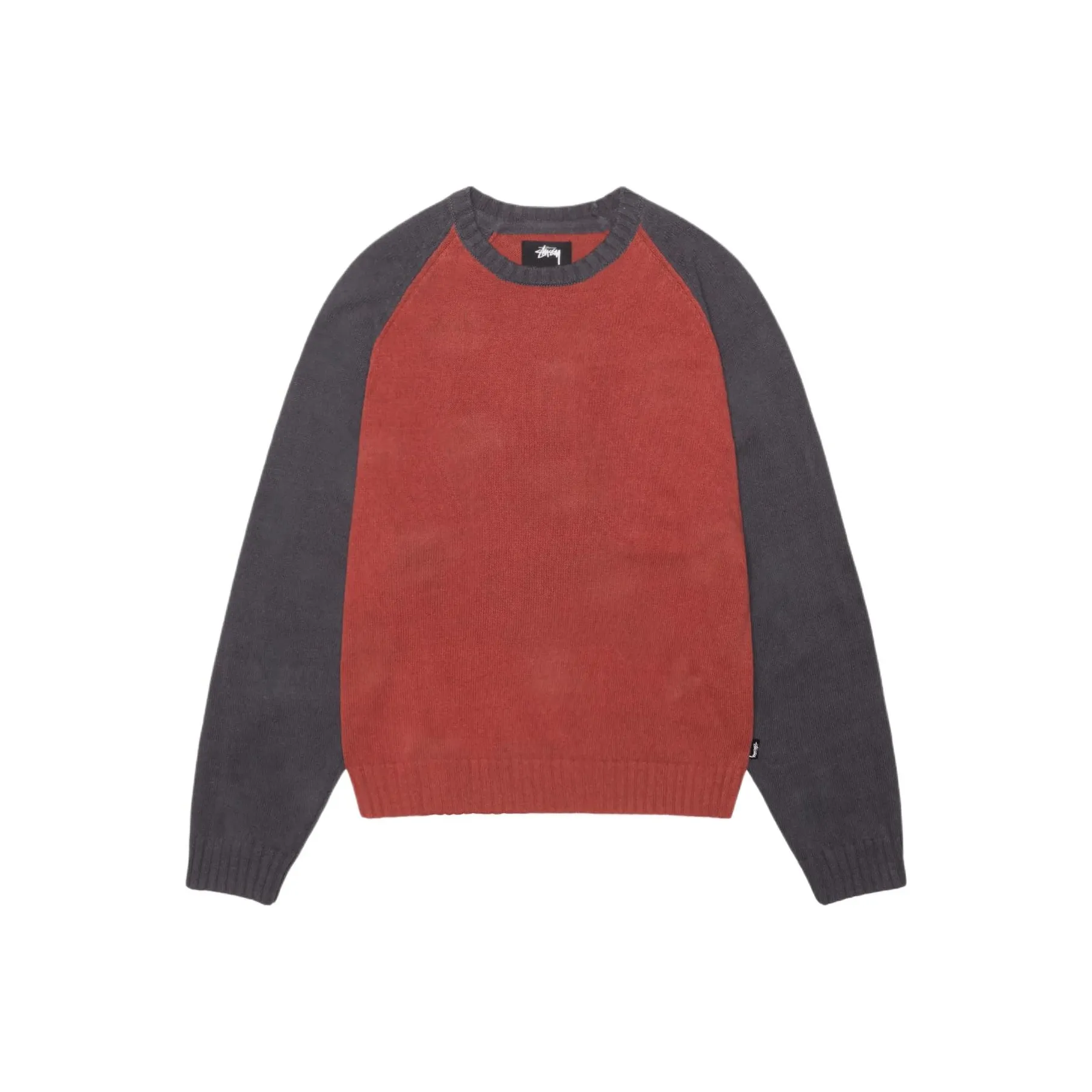Stussy SS25 COLORBLOCKED Реглан KNIT Crew Свитер Унисекс