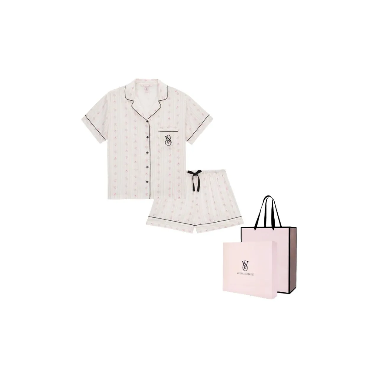 Victoria's Secret Pajama Set Box Women's Shallow Crushed Flowers