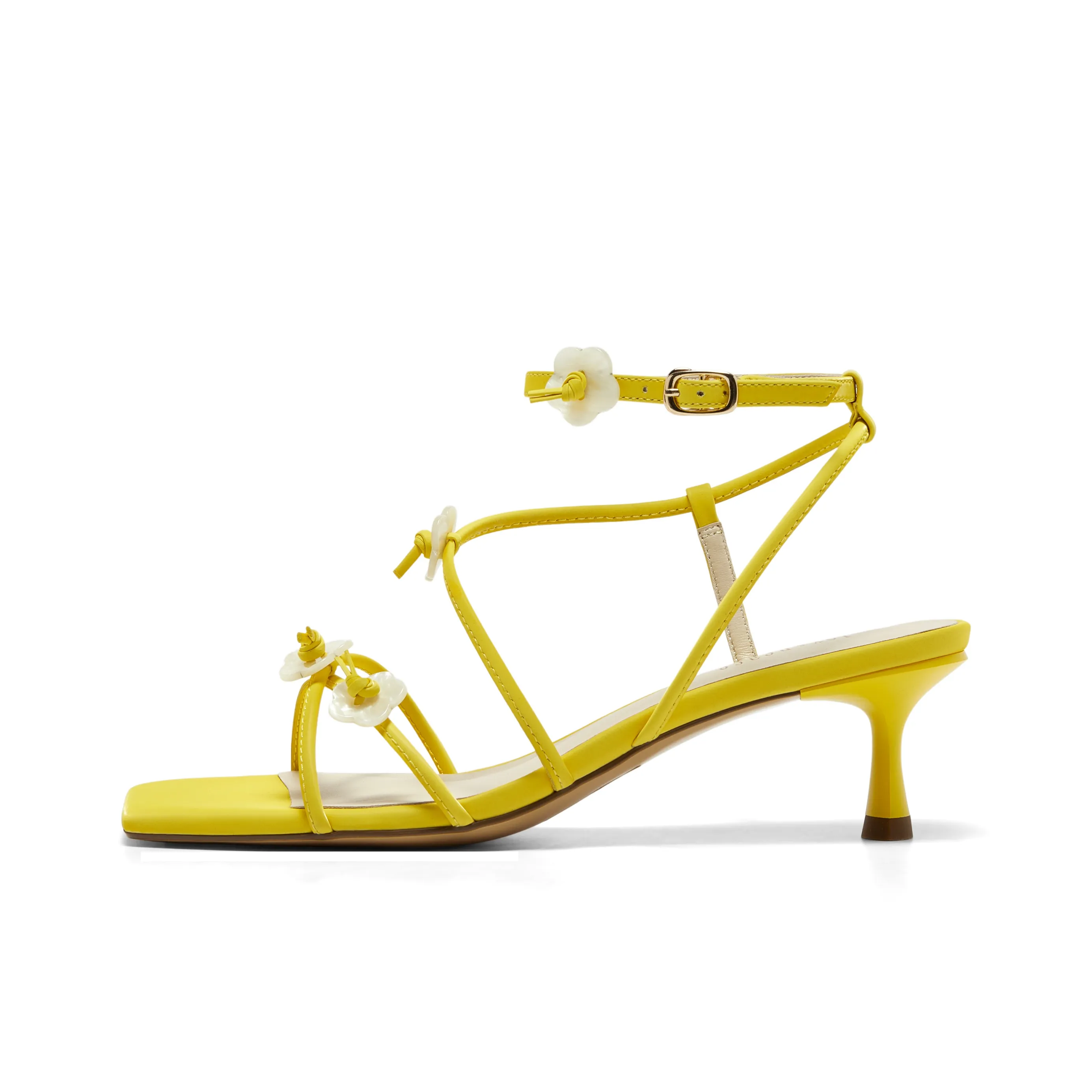 Joypeace MidWear-resistant Dream Roman Sandals print Women's Yellow