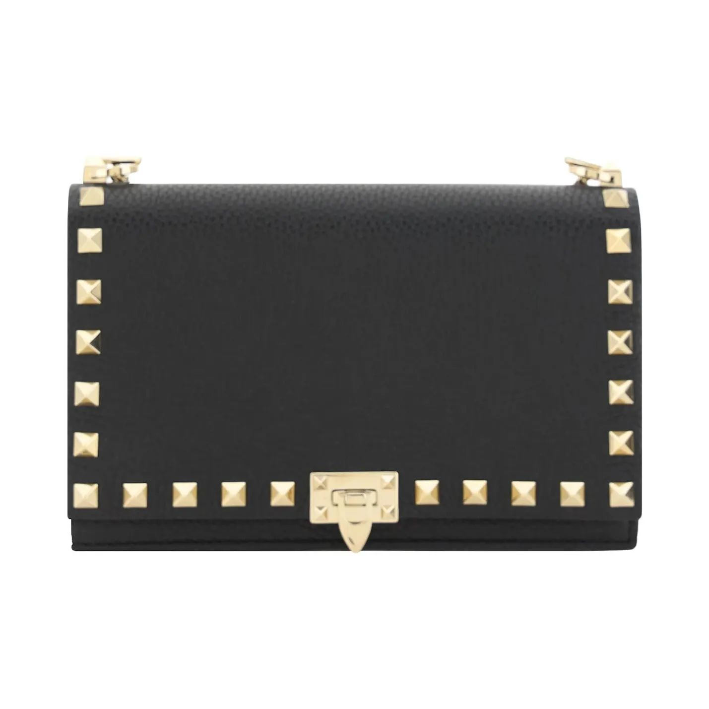 Valentino GARAVANI Calfskin Shoulder Bag Women's Black