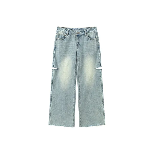 CHUU Светло-синий деним женские джинсы