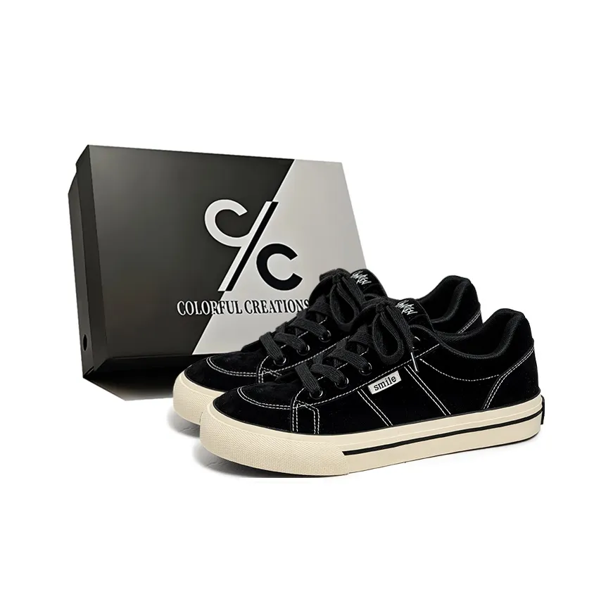 Colorful Creations Skateboard Shoes Men's Low Top Black/Camel/Army Green