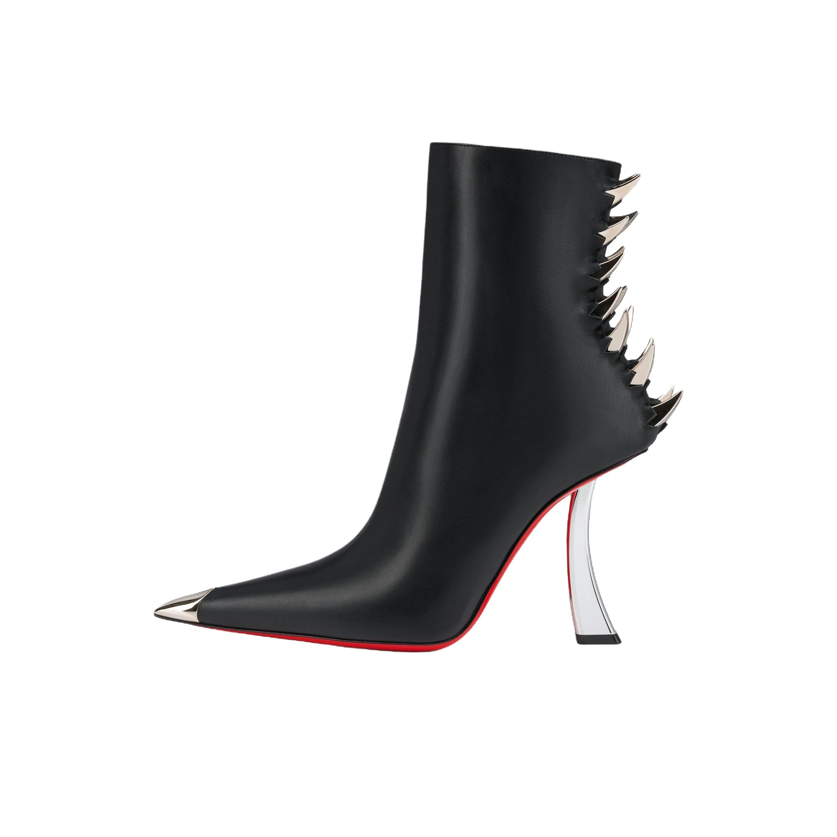 CL Kate Max Booty Spikes Claw Ankle Boots 10cm Women's Black