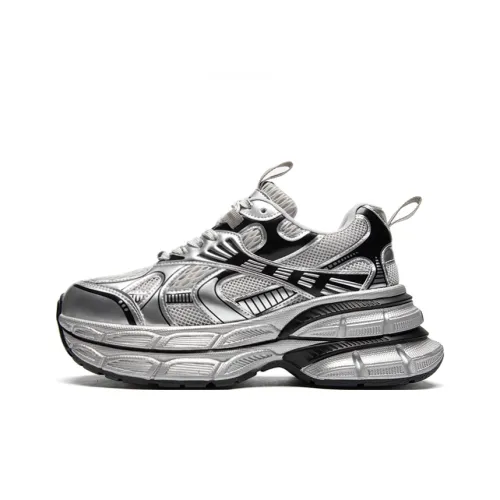 SAFIYA Толстоподошвенные кроссовки Low Top Серебряные Женские