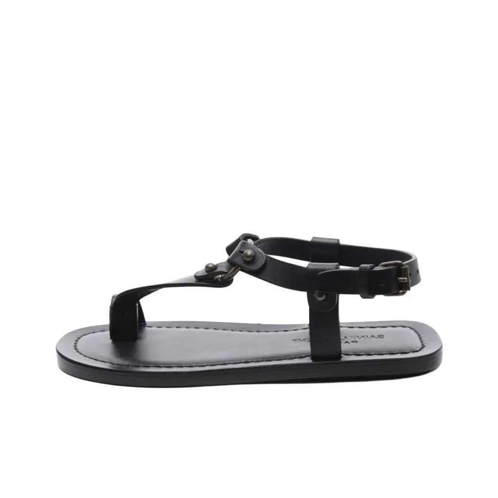 SAINT LAURENT Nu Pieds One Strap Sandals Women's Black
