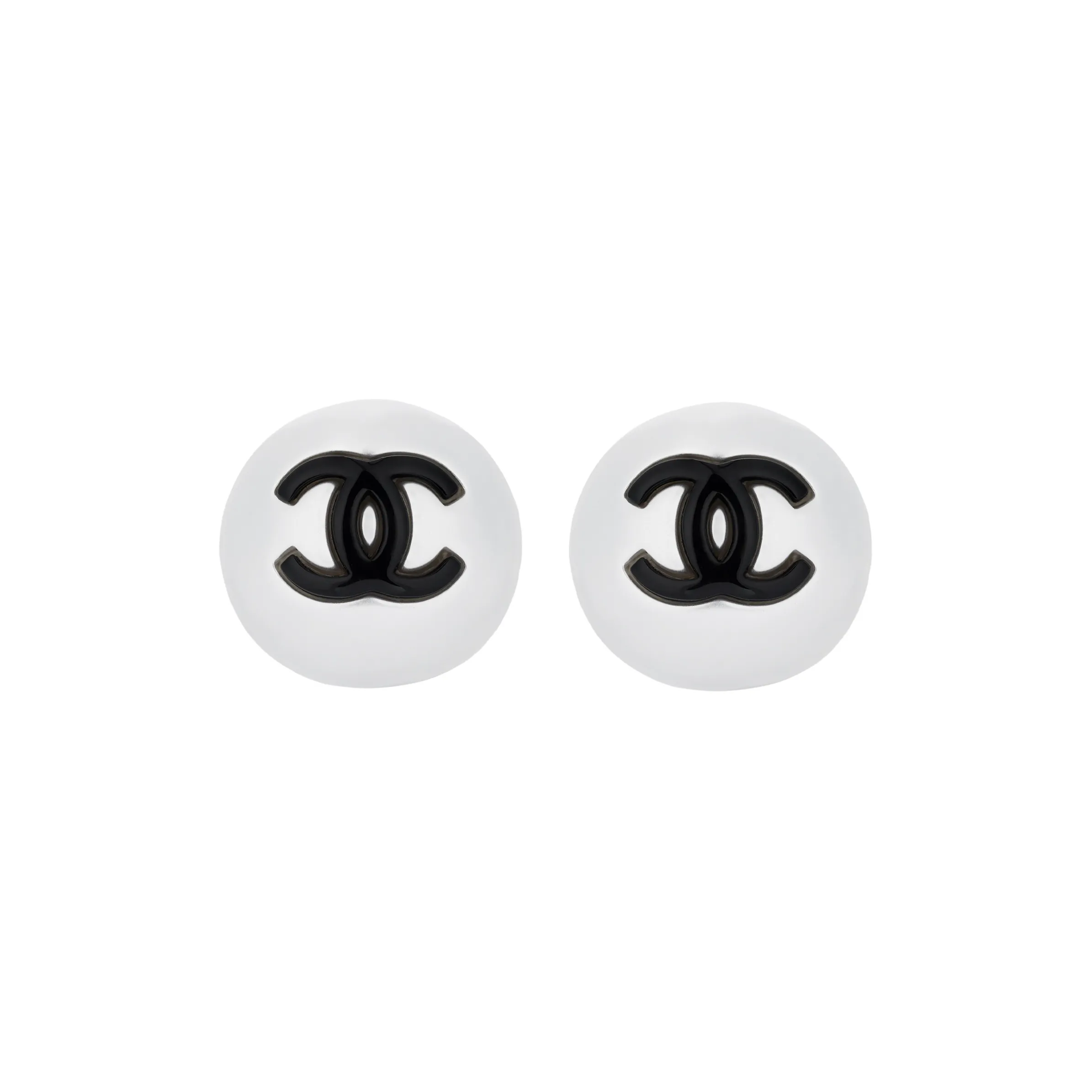 CHANEL 2001 Button Clip on Earrings