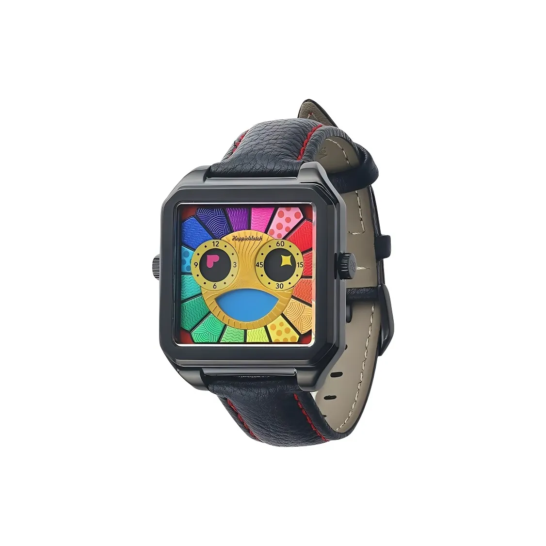 HappieWatch Planet Hunt Кварцевый механизм Экологичный Веганская кожа Ремешок Часы Унисекс Многоцветный Циферблат