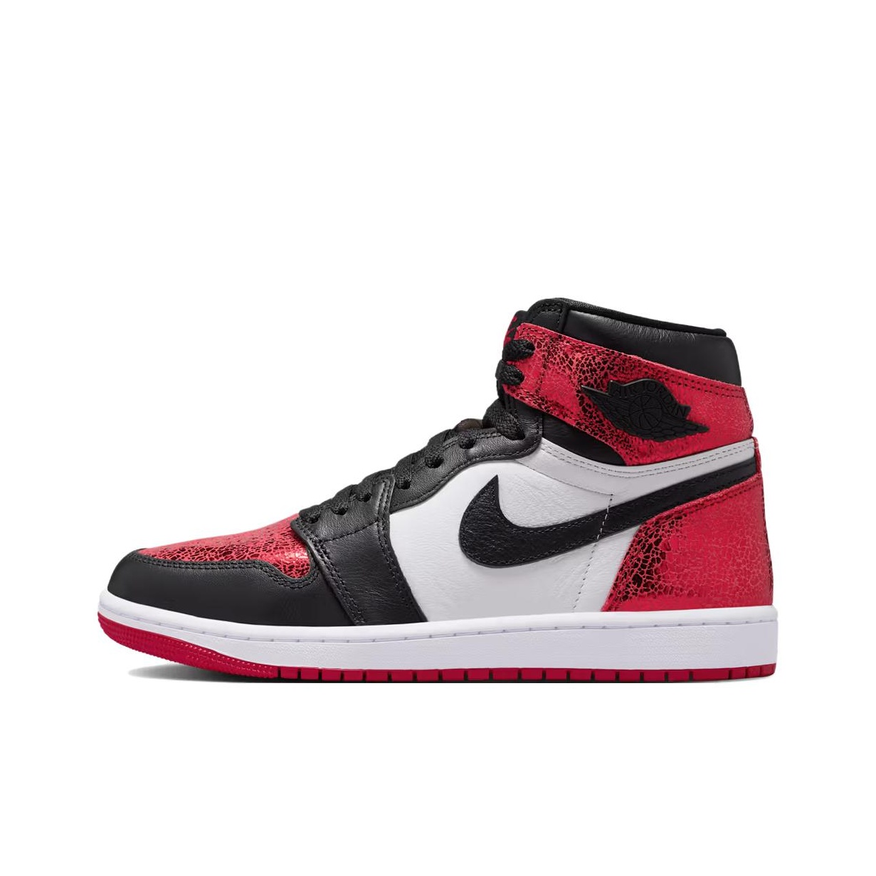 red and black high top sneakers