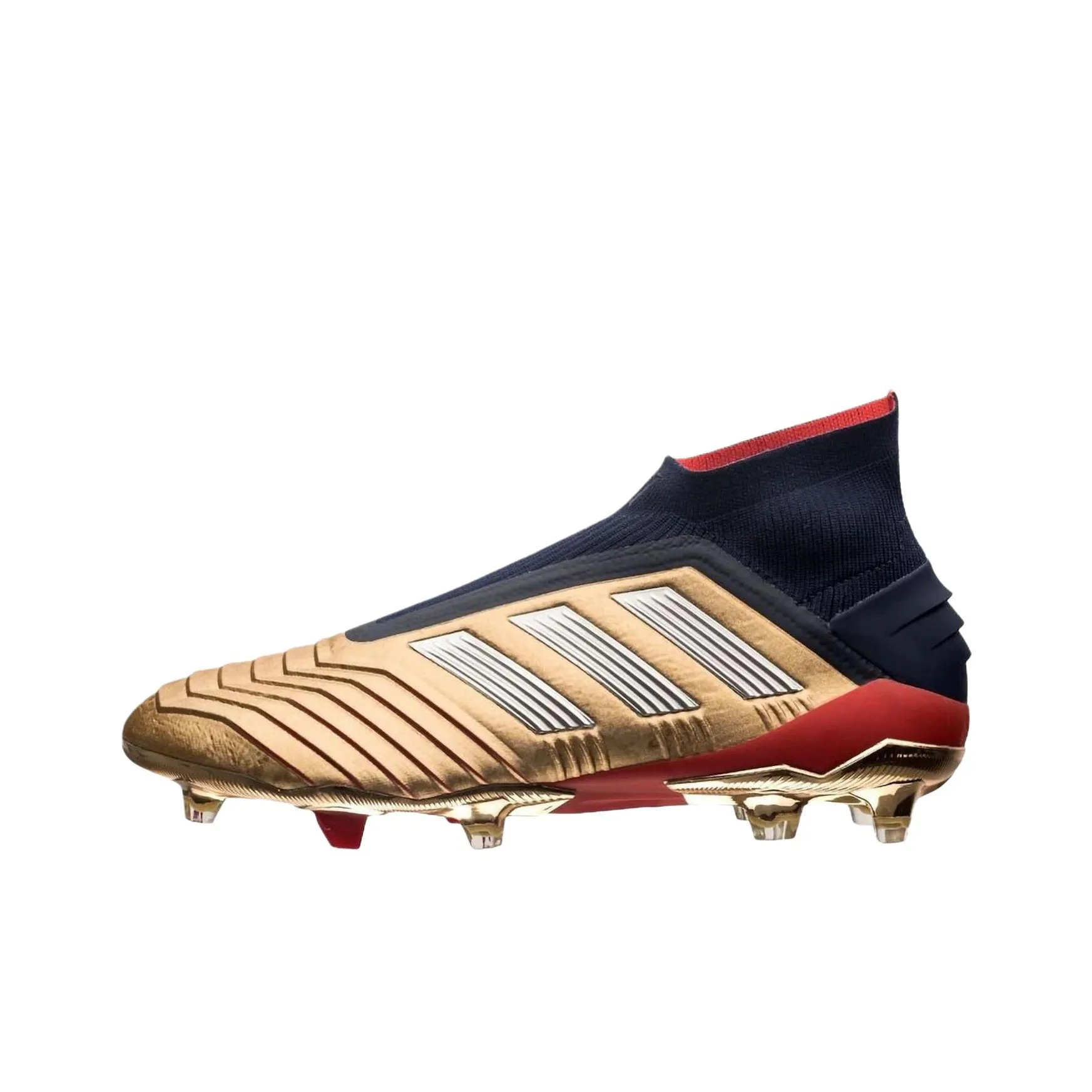Adidas Predator 19+ FG Твердый грунт Противоскользящие Устойчивые к истиранию Футбольные бутсы Мужские Золотые