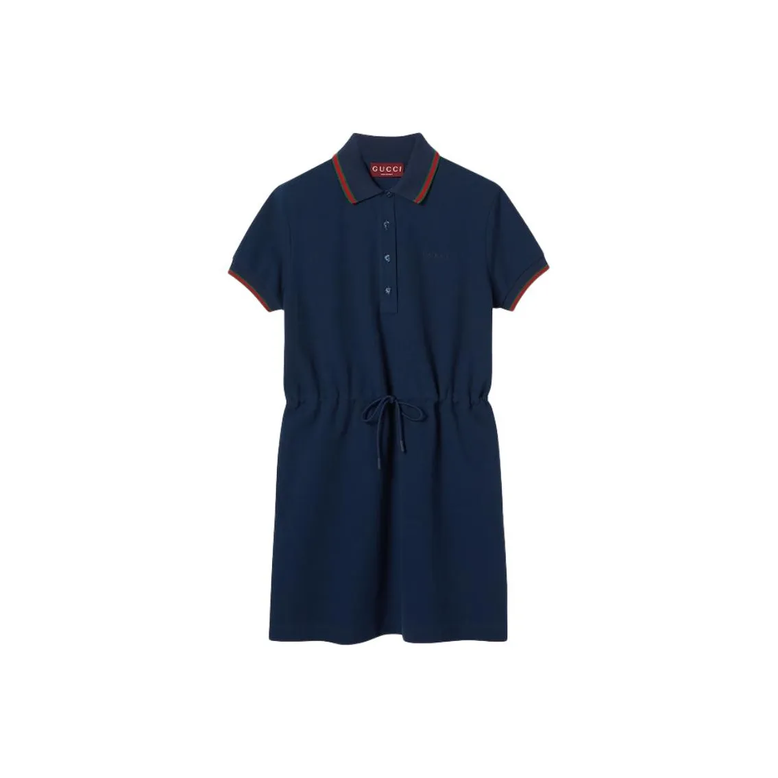GUCCI Cotton Piquet Polo Dress With Web
