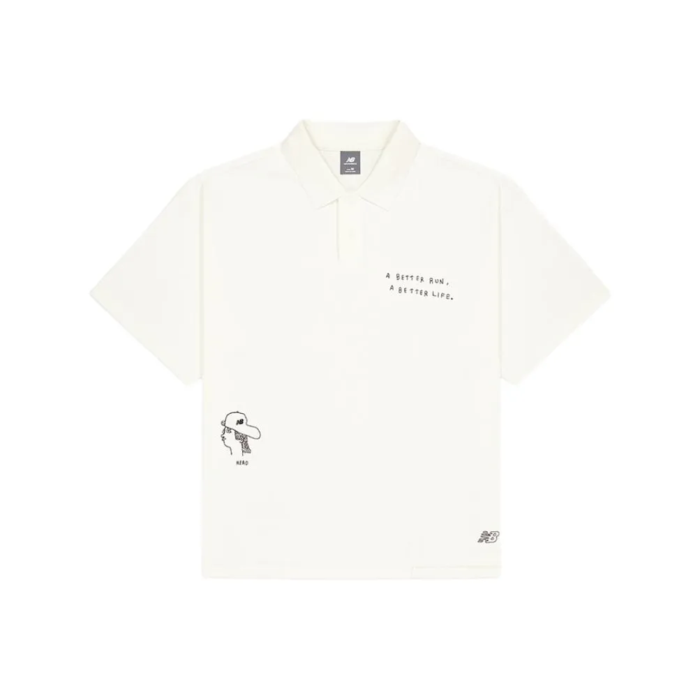 New Balance NB GREY SS25 Поло Мужское Белое