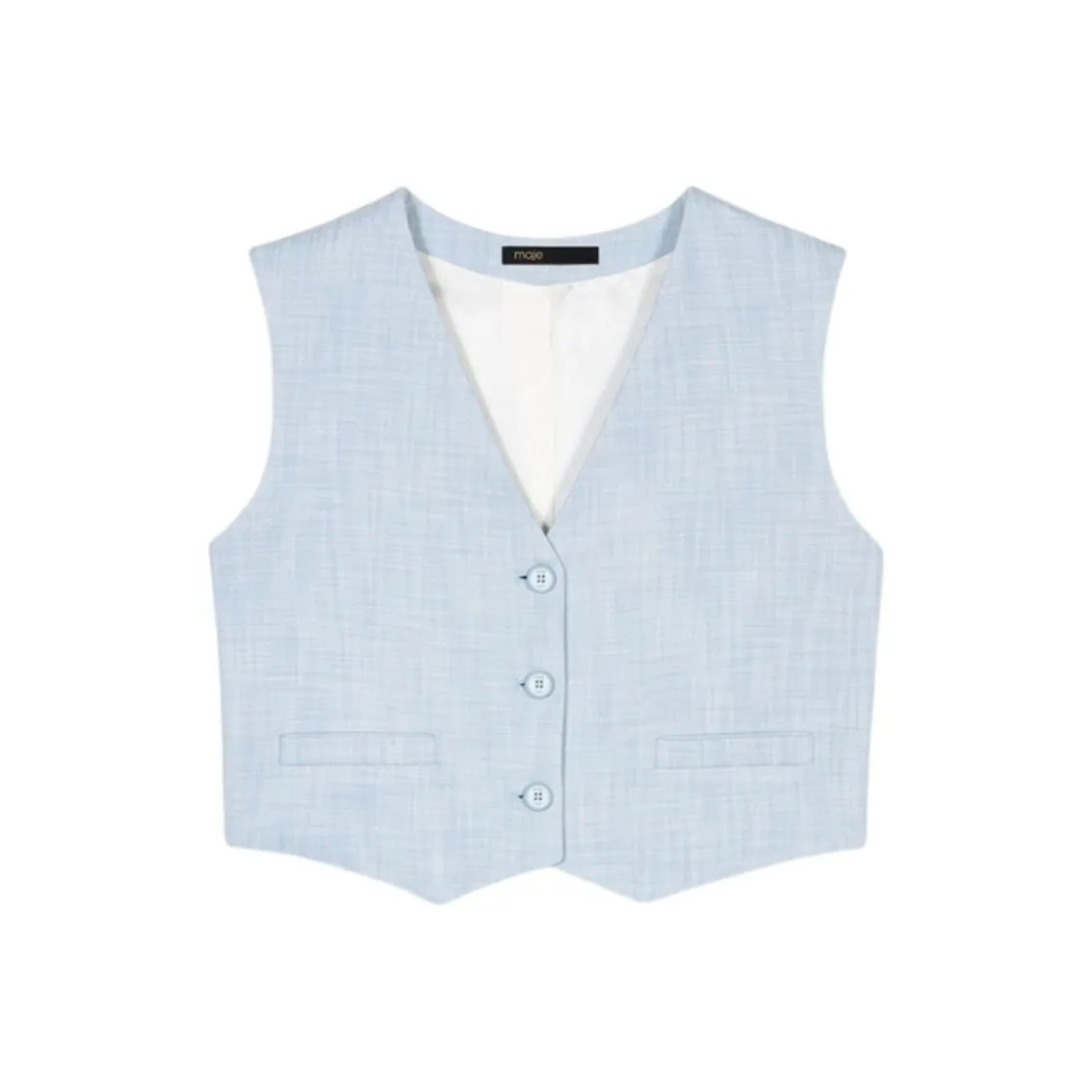 Maje Vests Women's Sky Blue